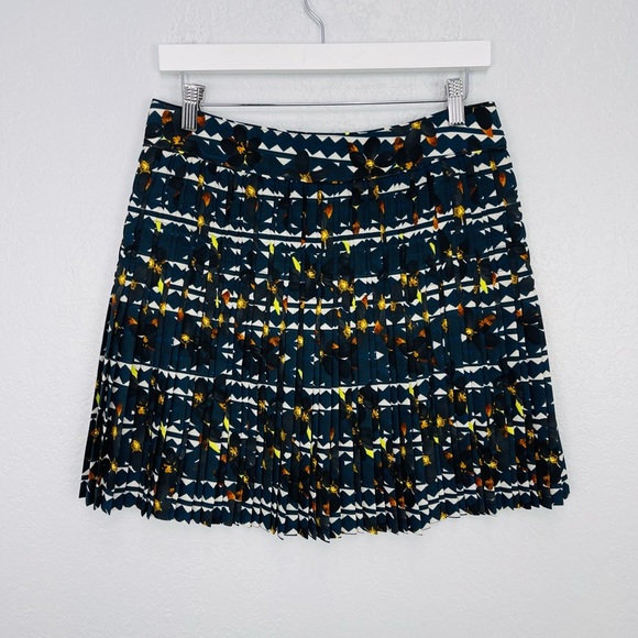 J.Crew Pleated Lattice Skirt In Hidden Floral Size 4 - Picture 2 of 6